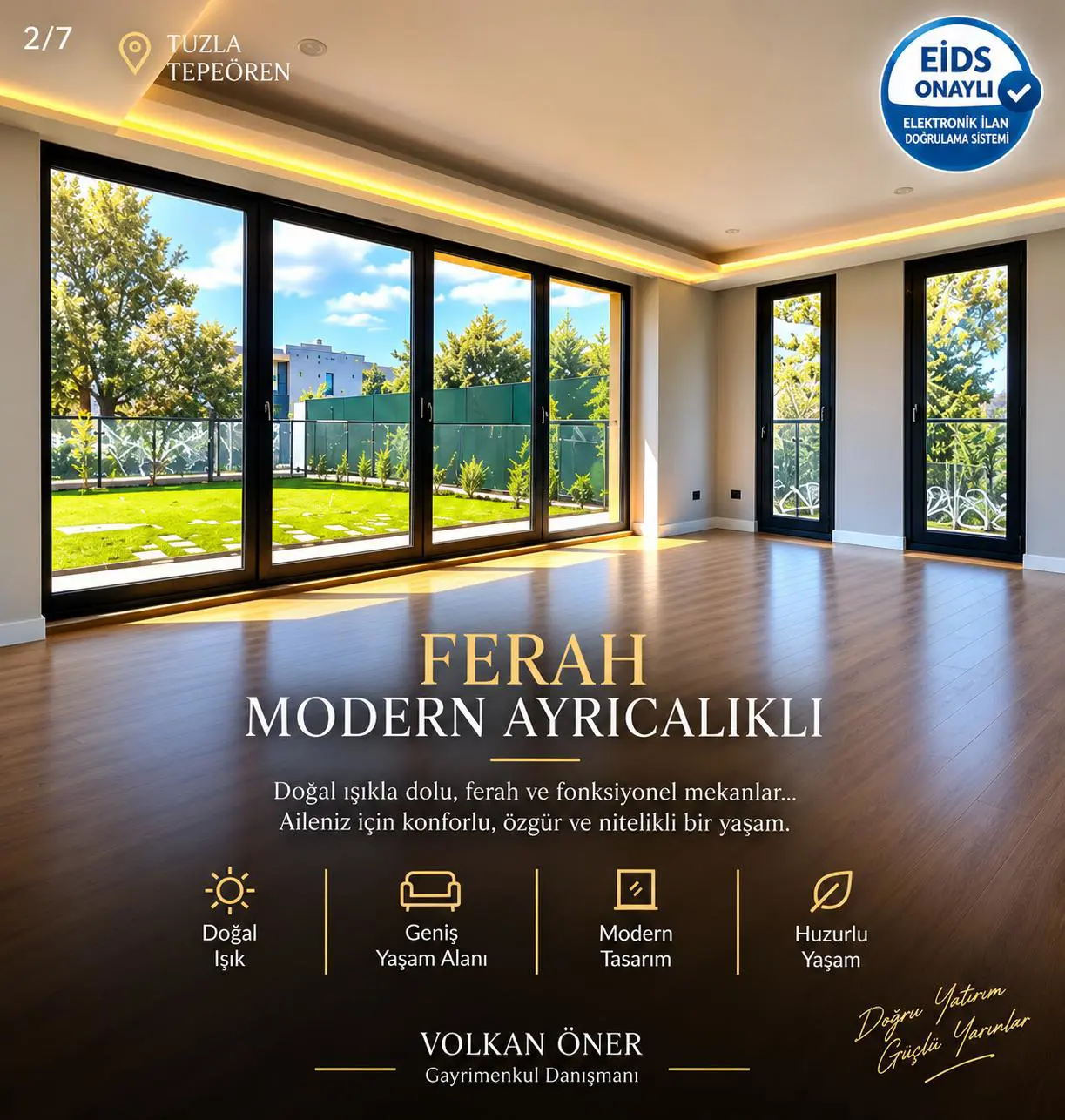 TUZLA TEPEÖREN' DE 7+2 TRIPLEKS OPTIMUM GREEN SATILIK VILLA